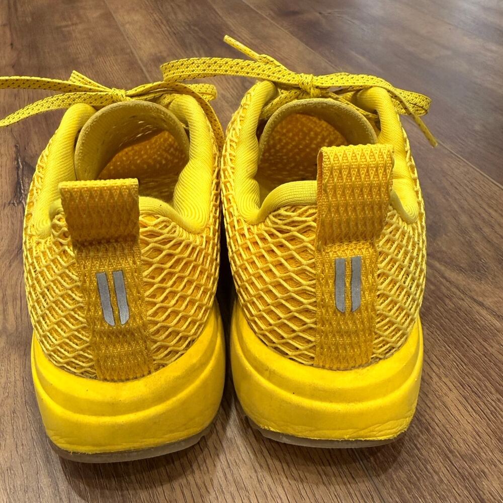 NOBULL Lemon Drop Diamond Knit Runner Yellow Sneakers Women’s 7.5 - Picture 7 of 10